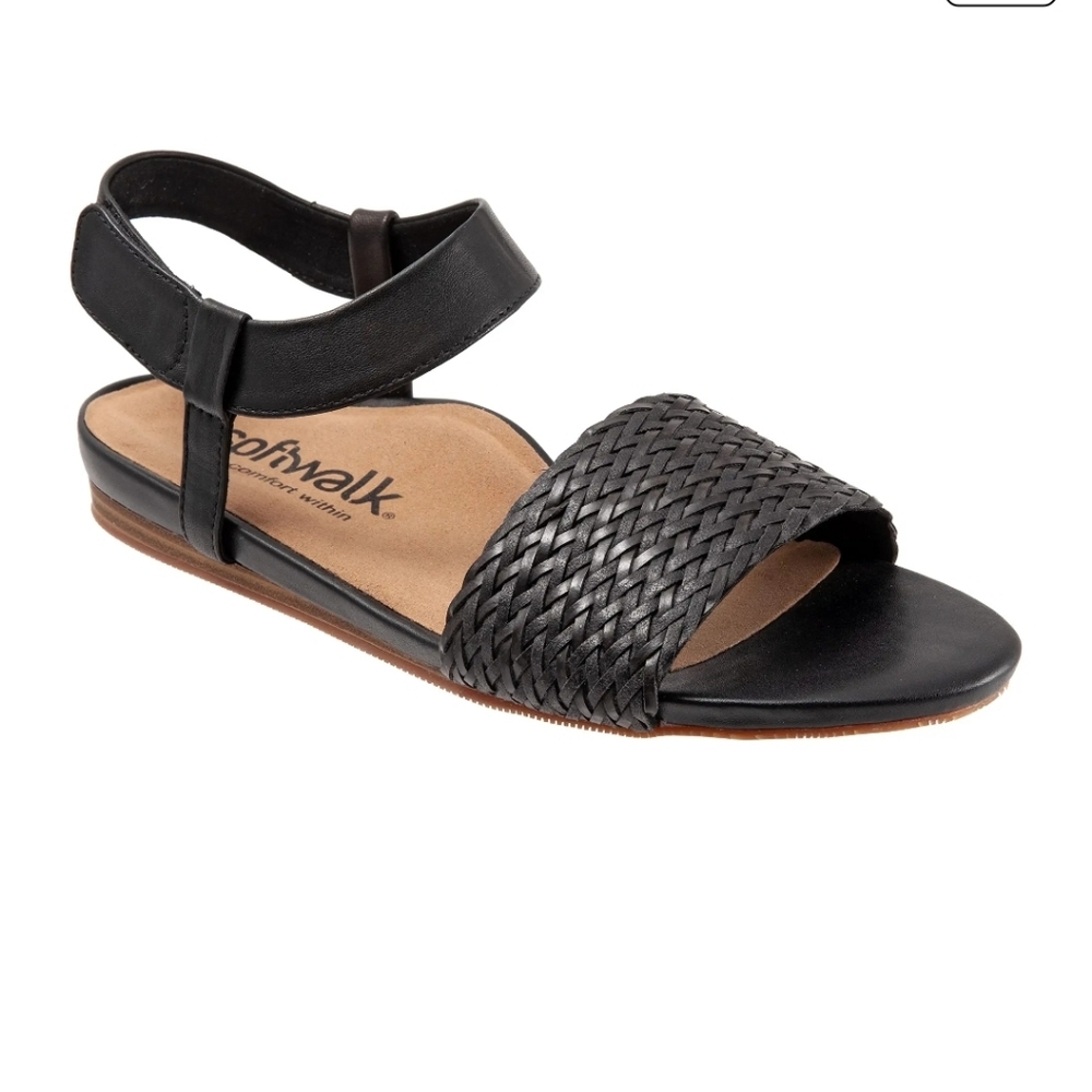 NIB Softwalk Ceres Black Sandals 12 Wide